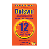 Delsym cough suppressant, 12-hour cough relief, orange flavored liquid Full-Size Picture